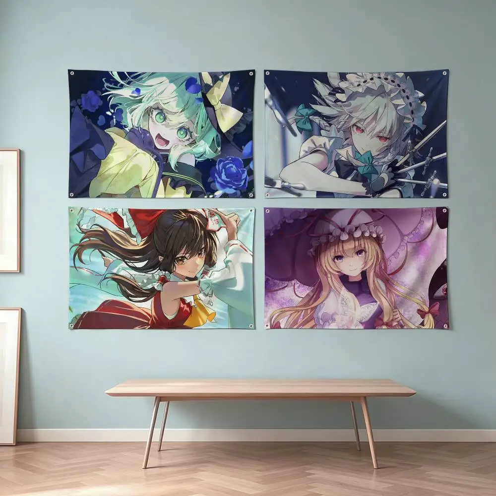 Touhou Project  Shooting Combat Flag Suitable For Party Club Outdoor Interior Wall Decoration Banner Fans Gift