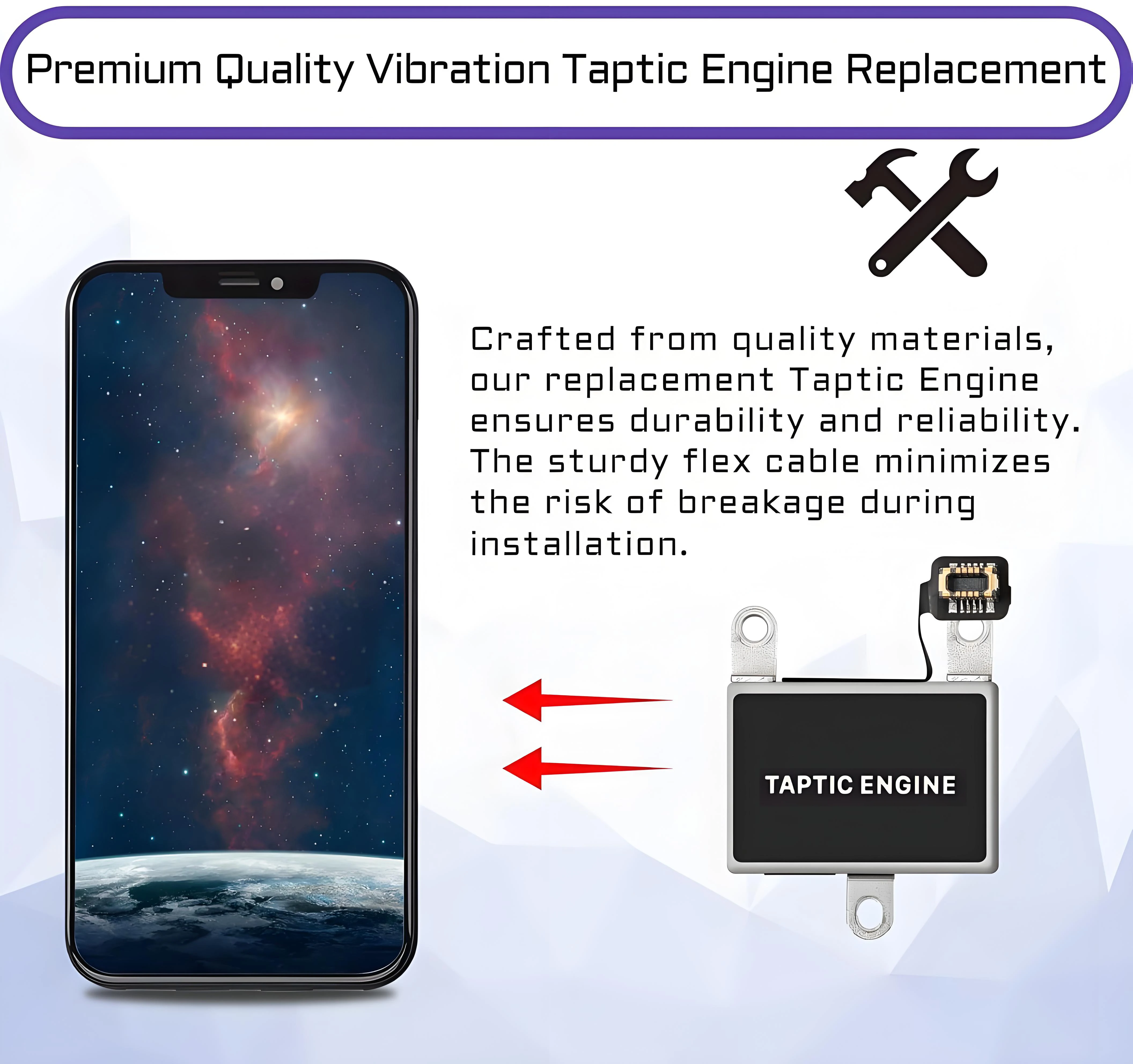 

Гибкий кабель вибратора двигателя Taptic для iPhone 12 12Pro Mini Max, замена вибрации