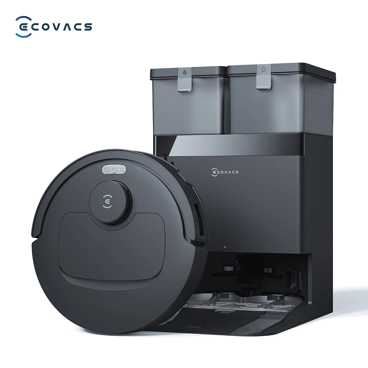 ECOVACS DEEBOT T30e Omni Roboterstaubsauger mit Wischfunktion, 25.000 Pa, OZMO Turbo 2.0, ZeroTangle 3.0, Anti-Tangle, Selbstentleerungsstation