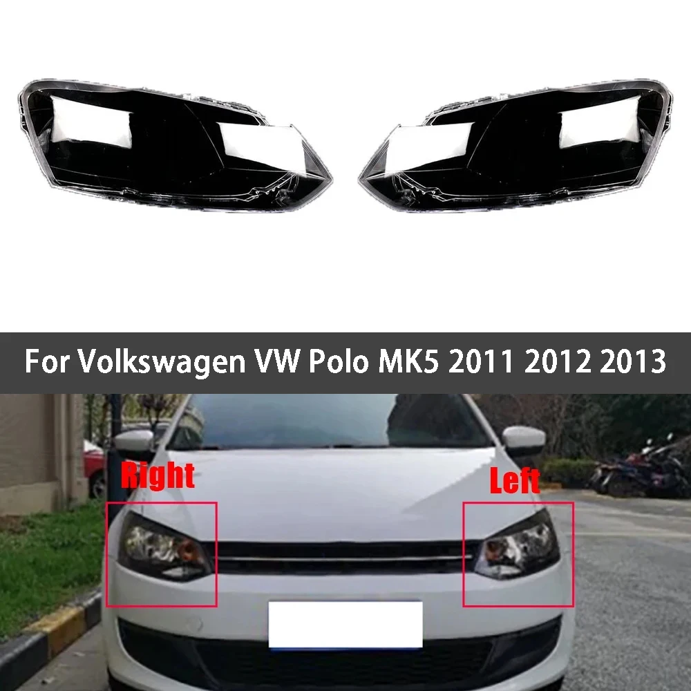 

Car Headlamp Cover Auto Shell Cover For Volkswagen VW Polo MK5 2011 2012 2013 Headlight Clear Lens Lampshade Lampcover Shade