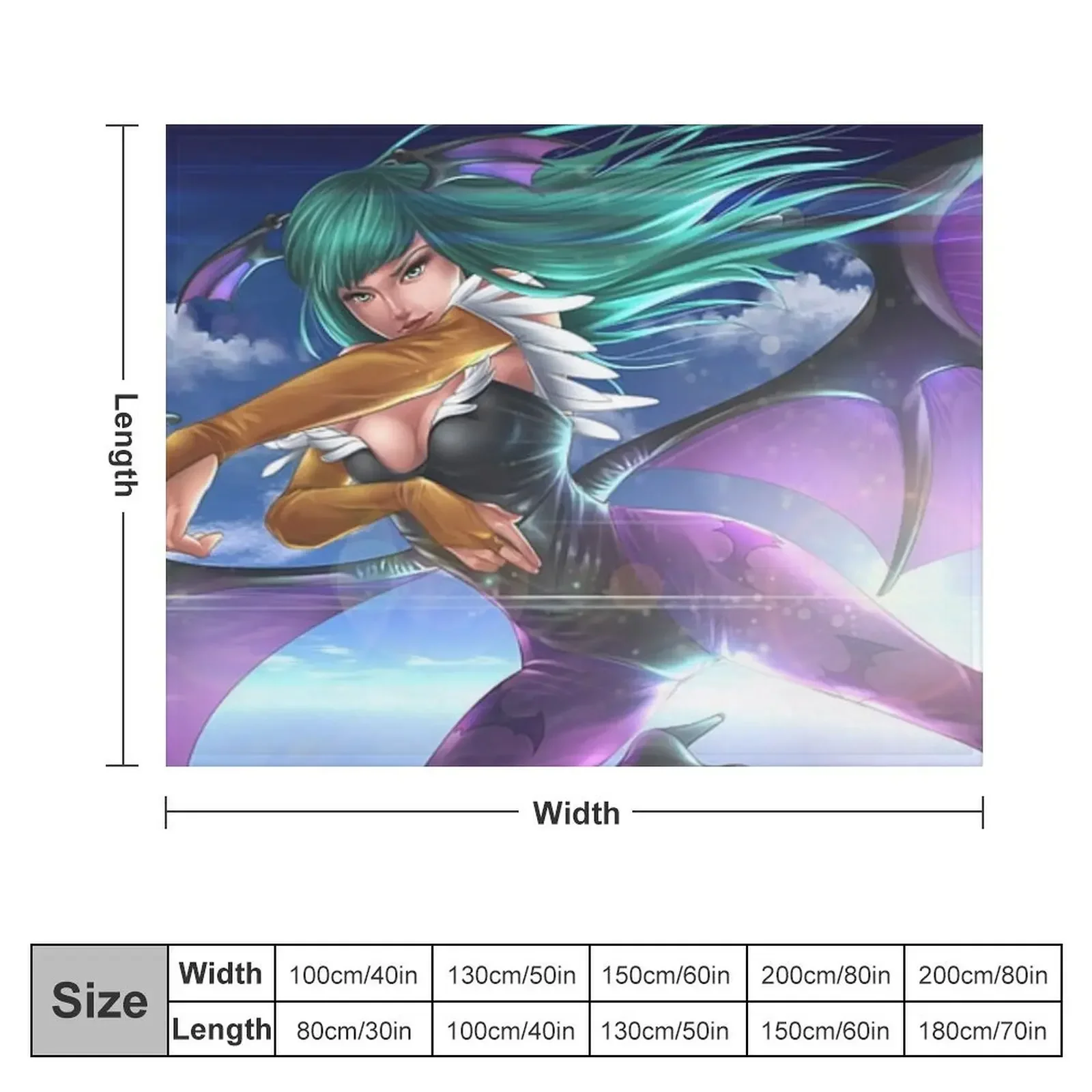 Cute Morrigan Aensland Throw Blanket Sofa Thin Luxury Designer Blankets