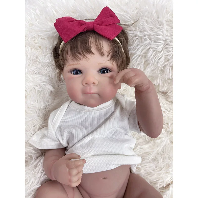 18-Zoll-Reborn-Puppe für Neugeborene, Bettie, lebensecht, weich, kuscheliges Baby, mehrere Schichten, Malerei, 3D-Haut mit sichtbaren Adern