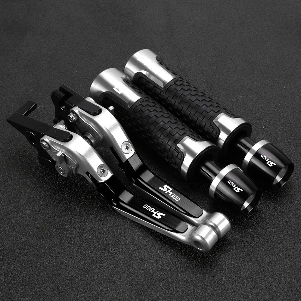 

For HONDA SH 300 SH300 2013 2014 2015 2016 2017 2018 Motorcycle Accessories Adjustable Brake Clutch Levers Handlebar Grips Ends