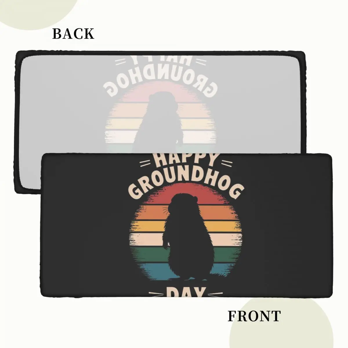 Celebrate Groundhog Day Customized Rectangular Tablecloth Oilproof Table Cover for Dining Events Table Cloth