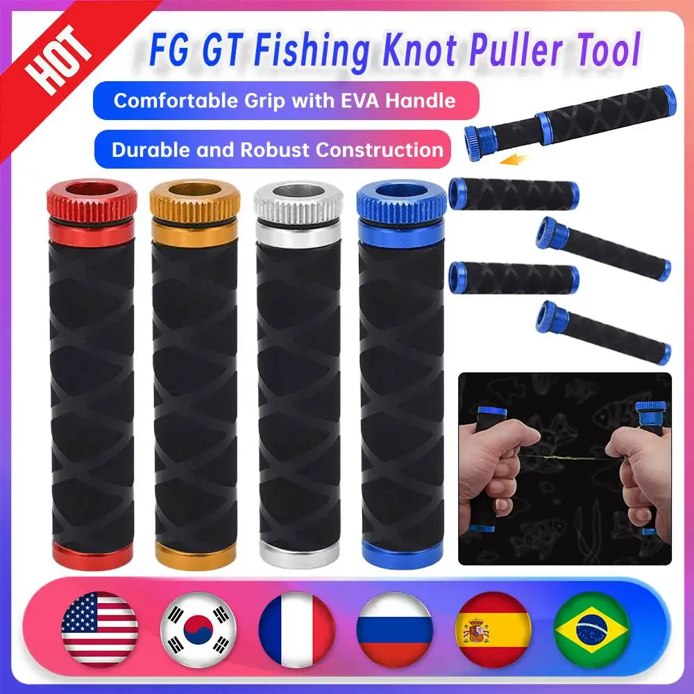 For Freshwater Saltwater EVA FG GT Knot Puller Tool Fishing Line Knot Assist Tool Tension Line Dragger Spooling Knotting Device