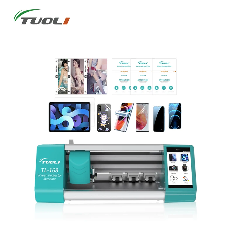 

TUOLI TL168 Intelligent mobile phone Tpu Hydrogel Film Cutting Machine For iphone 14 13 12 11 pro