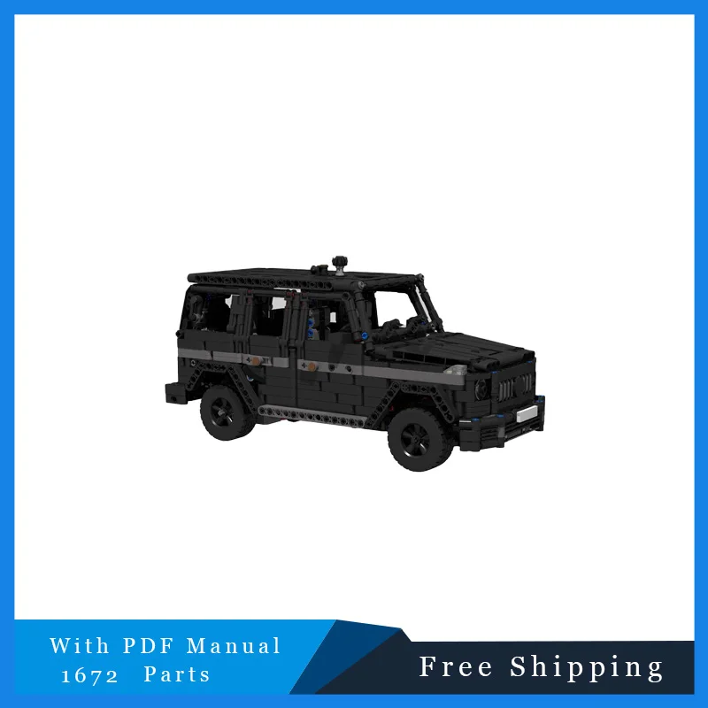 

1672 шт. MOC Speed City Jeep Car, черный суперкар, строительные блоки, кирпичи, креативный набор игрушек «сделай сам», подарок на Рождество и день рождения для детей