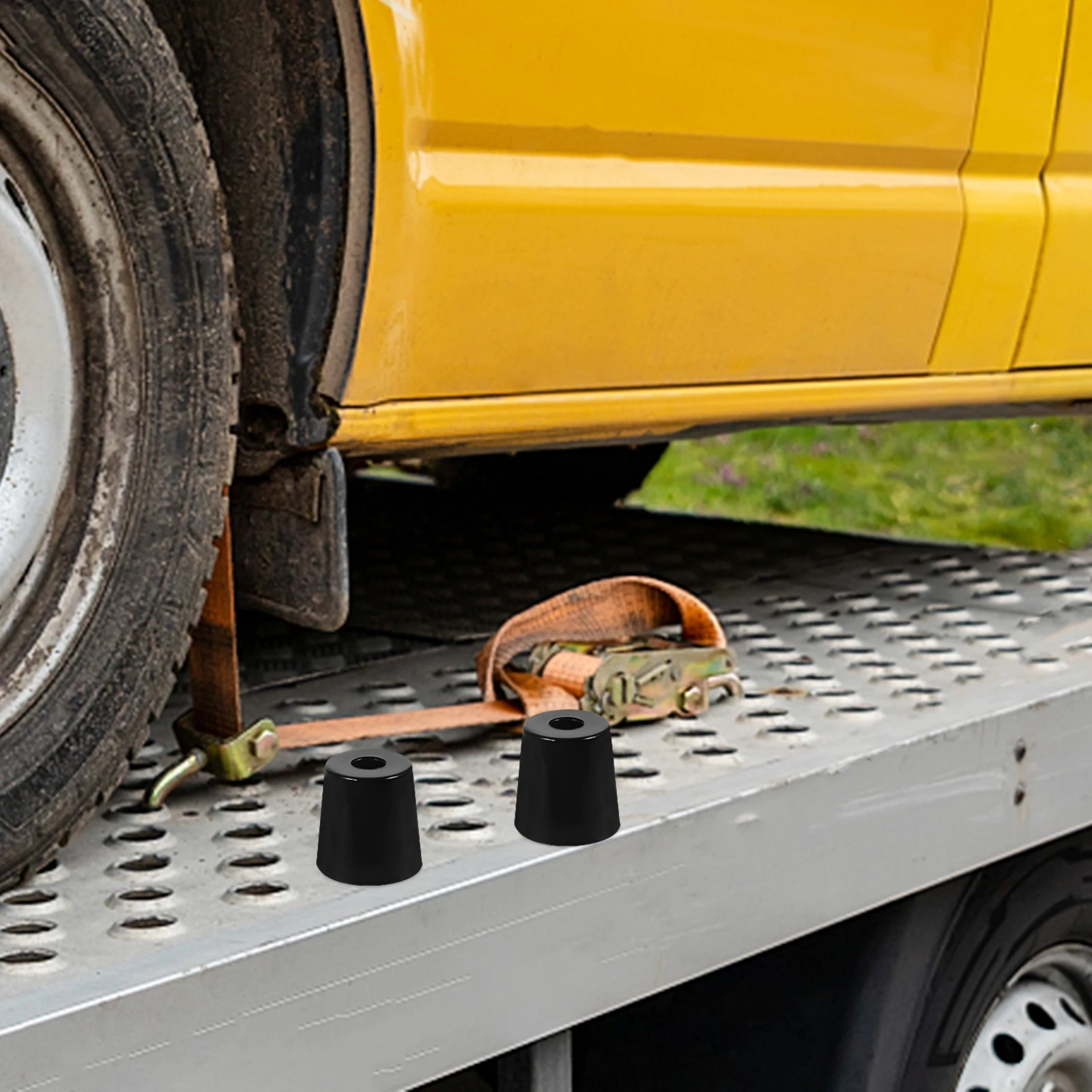 

4pcs Ramp Door Rubber Bumpers Cargo Trailer Sill Accessories Truck Replacement Enclosed Trailer Accessories Durable Stops