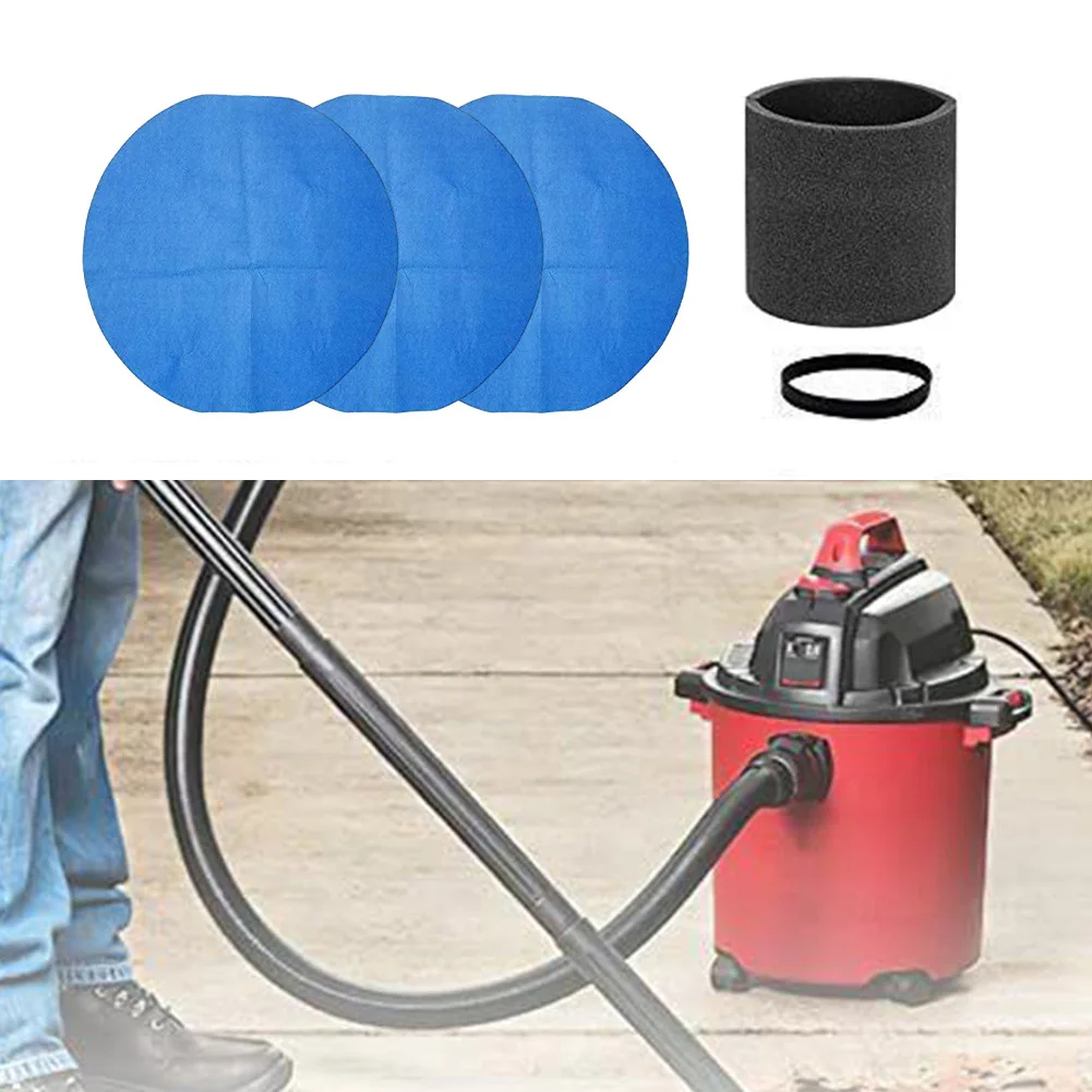 Filter For Shop Vac Wet/Dry Vacuum Cleaners 9010700 Filter Foam Filter Elastic Band Kit Vacuum Cleaner Accessories