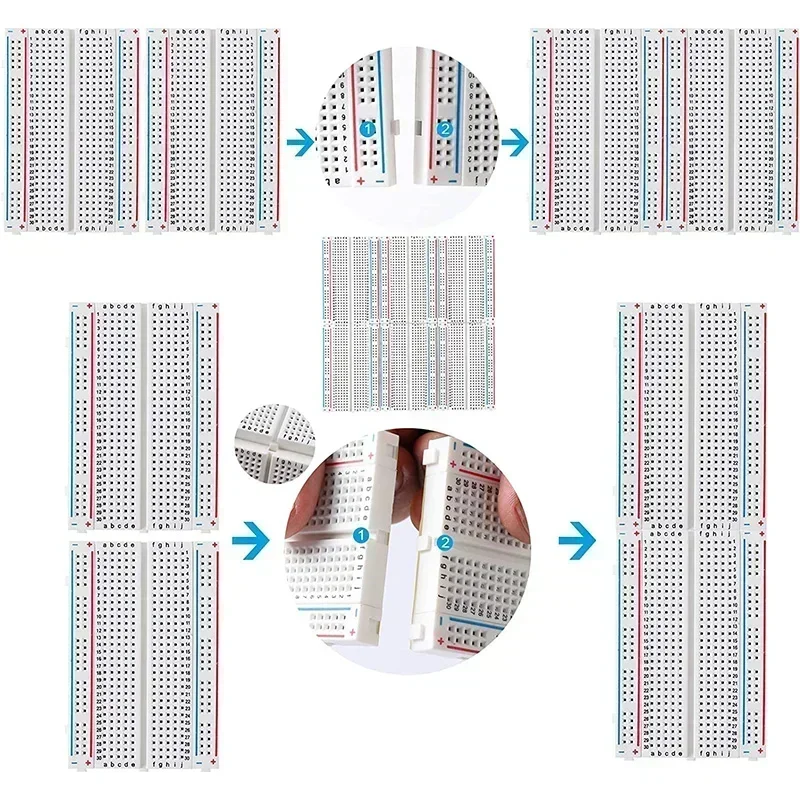 Breadboard MB-102 830 Kontakte – Lötfreies Steckboard Für Arduino, Raspberry & Co.