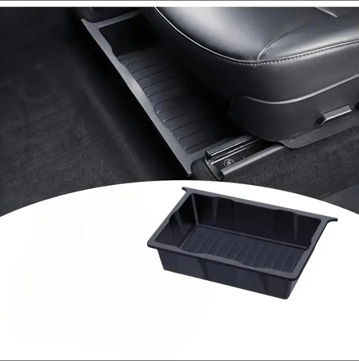 

1PC Durable ABS Seat Storage Box Front And Rear Seat Storage Compartments Hidden Trays For Car Efficient And Space Saving