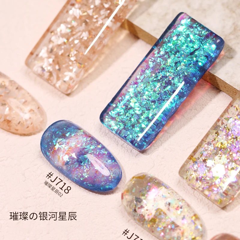 Luxury Shine Nail Gel Bright Lacquer 8ml UV LED Soak Off Gel Glitter Varnish Hybrid Nail Gel Polish For Manicure Nail Art Design