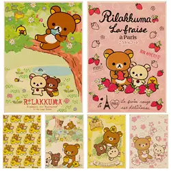 Affiches de film de dessin animé Rilakkuma, autocollants muraux rétro pour la maison