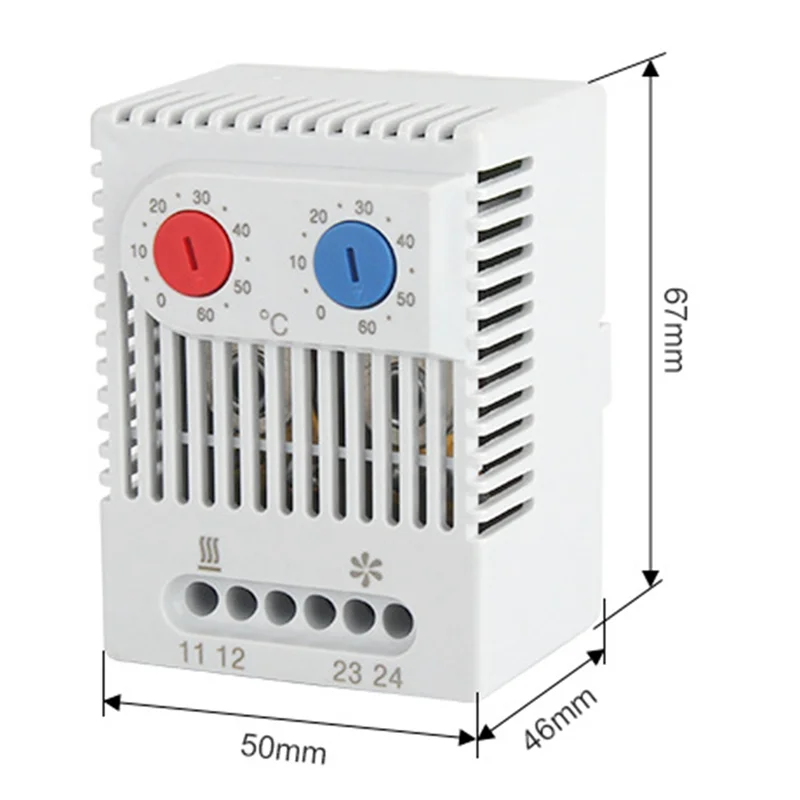 CEA ZRO 011 Rail-Type Mini Bimetallic Thermostat Mechanical Controller With Normal Open And Close Settings