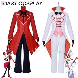 Anime Hazbin Cosplay Hotel Alastor Cosplay Lucifer Costume Red Uniform Radio Demon Role Play Halloween Carnival Party Outfit