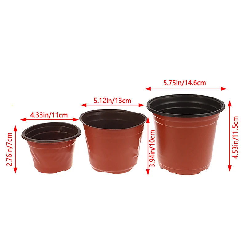 10Pcs Plastic Plant Pots Flowerpot Cultivation For Succulent Plant Small Flowerpot Simple Planting Seedling Pot