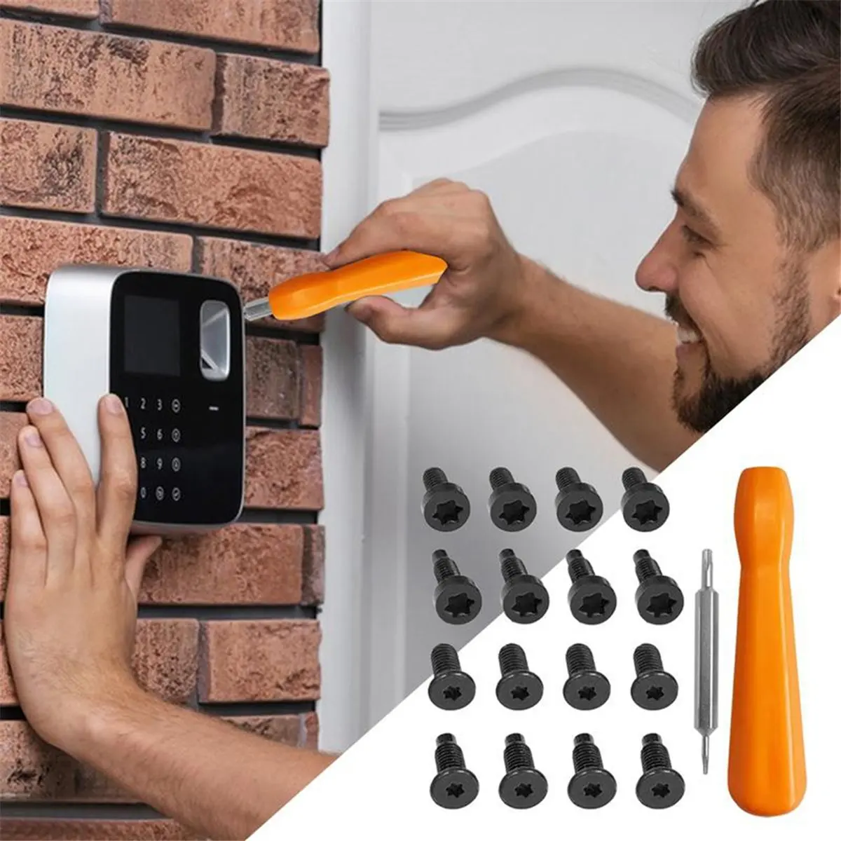 A56K Doorbell Screws Disassembly Screwdriver Ring Replacement Security Screws Compatible with Video Doorbell