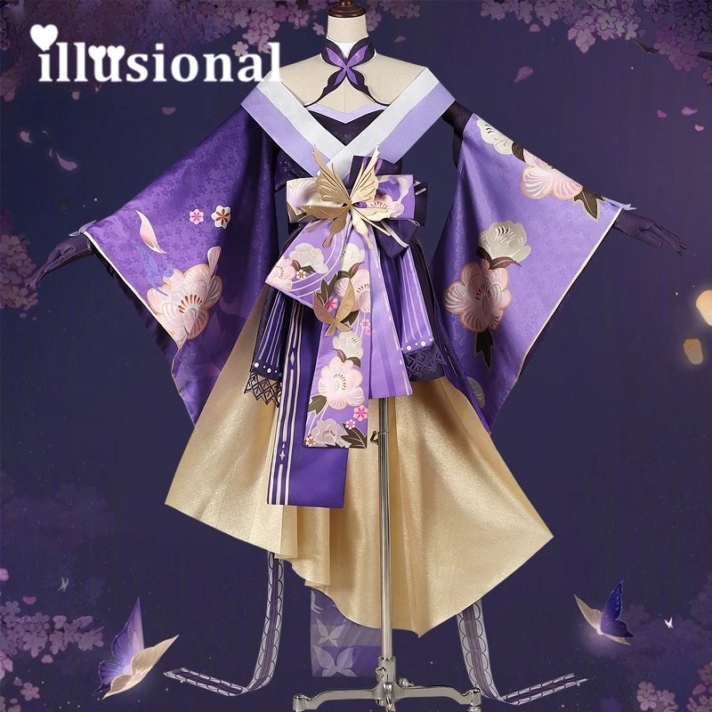 illusional Onmyoji Shiranui Cosplay Costume Anime Game Shiranui Kimono Halloween Costume