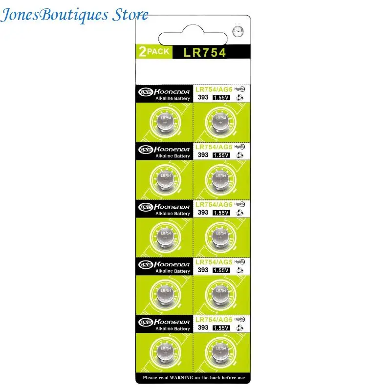LR754/AG5/SR754 Coin Batteries Stable Voltages Output AG5 LR754 Batteries for Low Power Devices Like Watches and Remotes W8KE