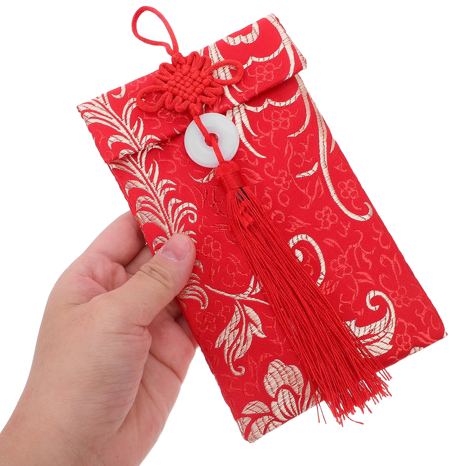 4Pcs Chinese Red Envelopes Fabric Cloth Dragon Lucky Money Bags for Spring Festival Hongbao Lunar New Year