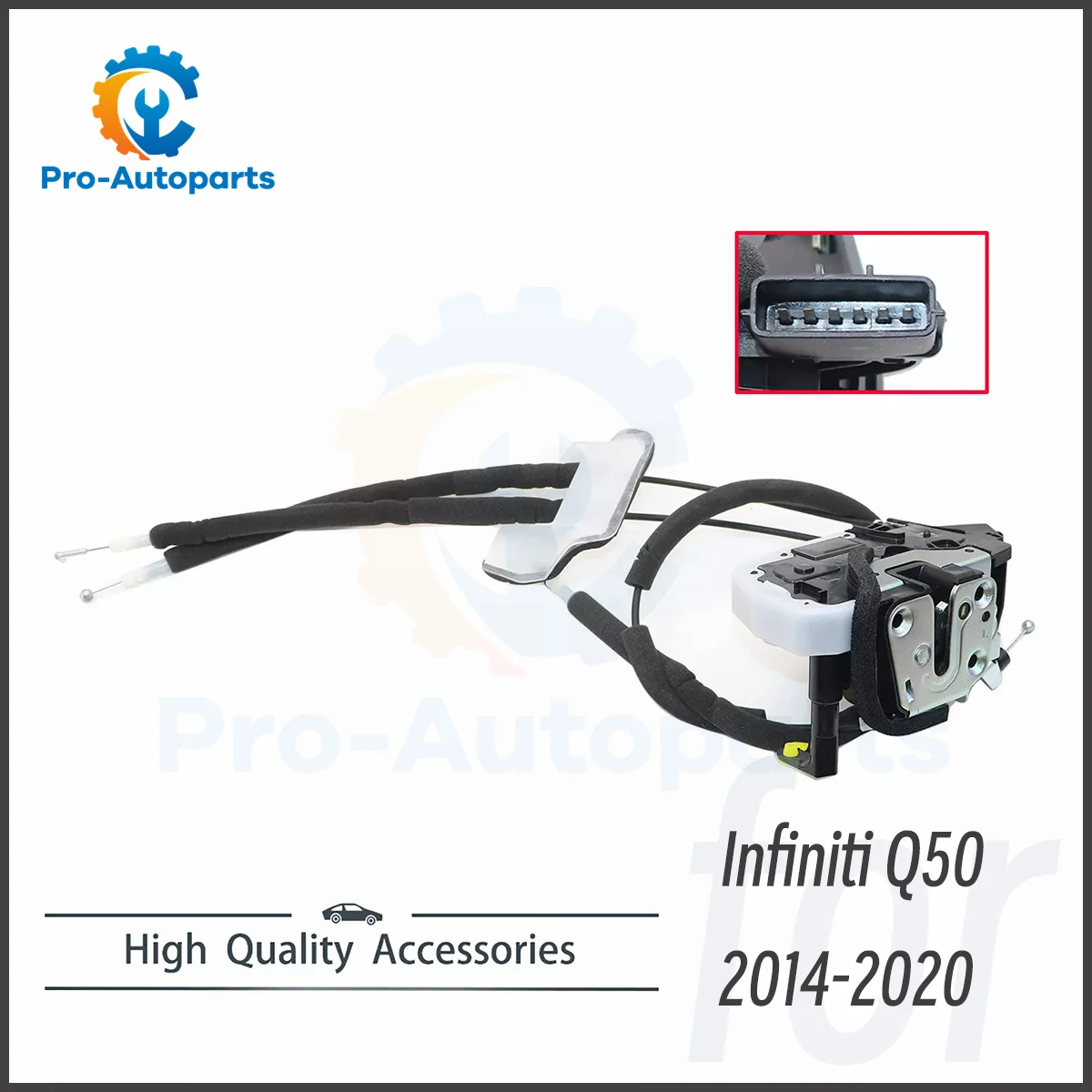 80501-4HB0A Front Left Door Lock & Remote Control Assembly Actuator for Infiniti Q50 2.0L L4 2014-2020, Left-hand