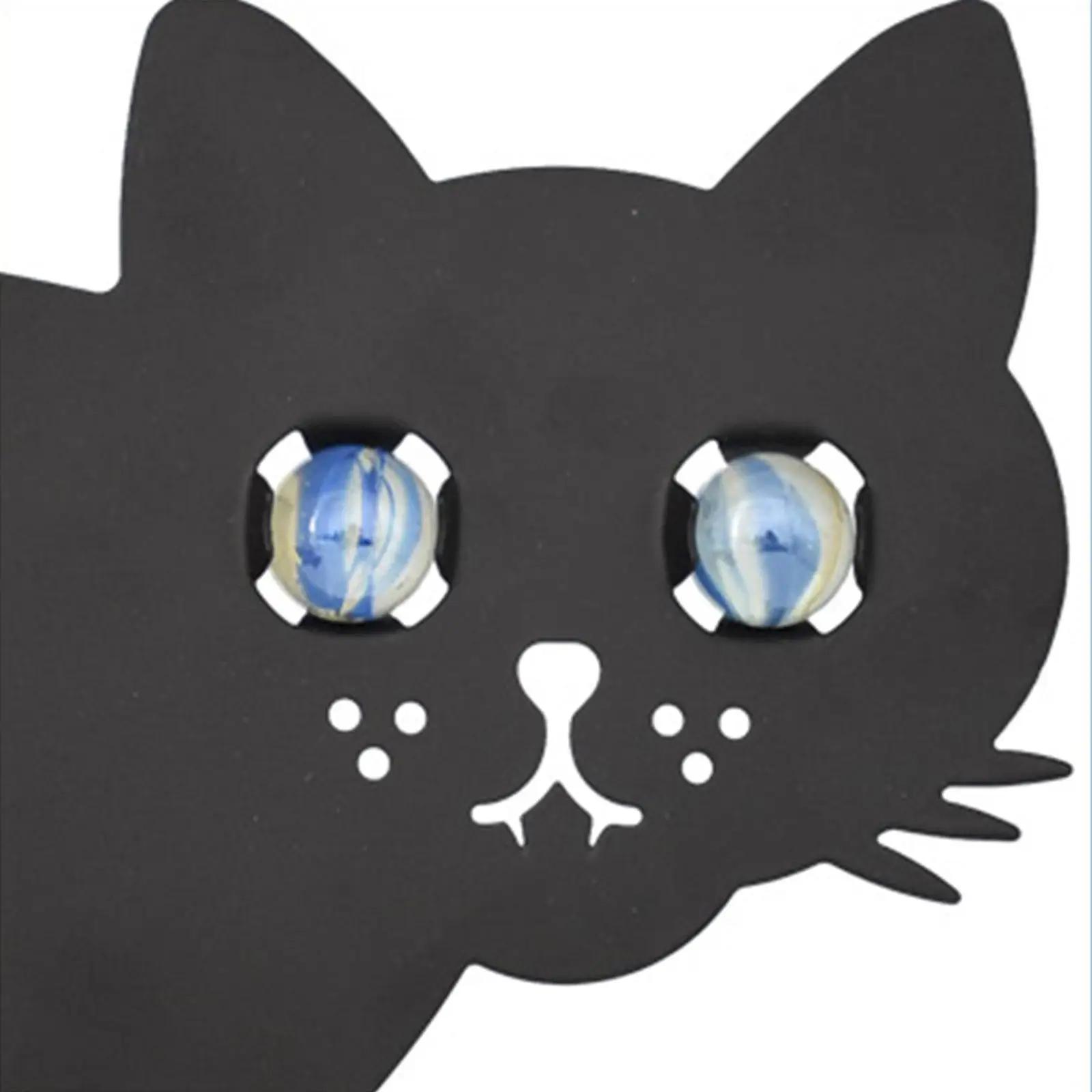 3 Pieces Black Cat Metal Decorative Garden Stakes Halloween Decoration Lawn Ornaments for Outside Outdoor Patio Courtyard Garden