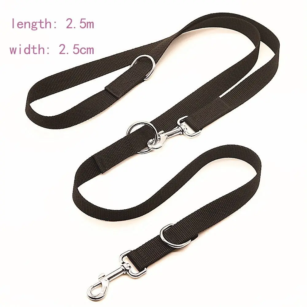 Control Dog Lead Leash Dog Leashes Outdoor Dog Chain Adjustable Training Lead Double Ended 2.5M Police Style Safety Pet Leashes