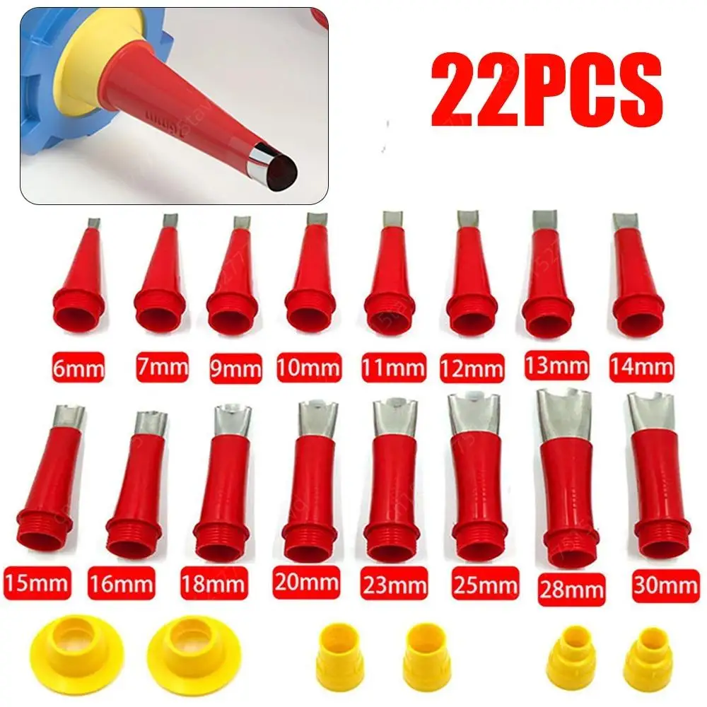 22PCS Stainless Steel Caulk Nozzle Applicator Caulking Finisher Glue Tool Kitchen Bathroom Sink Silicone Sealant Finishing Tool