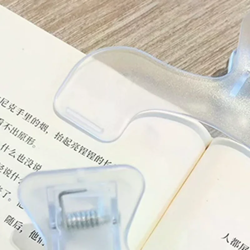 

Простые фиксированные зажимы для книг, матовый прозрачный держатель страниц для инструмента для чтения, зажим для заметок, кавайные настольные аксессуары, практичный держатель для заметок