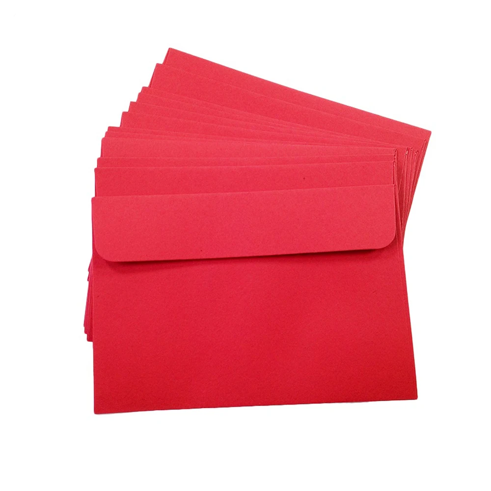 Kraft Paper For School Office Business Black Red Stationary Gift Card Envelope Paper Envelopes Letter Supplies Envelopes