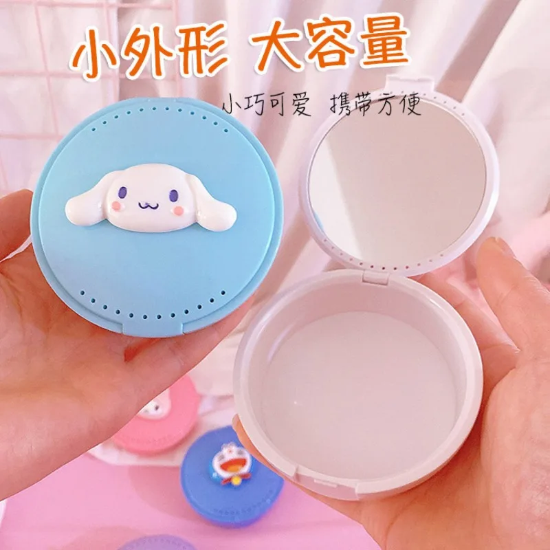 Sanrio Hello Kitty Denture Box Tray Case Braces Orthodontic Case Dental Retainer Mouth Guard Container Travel False Denture Box