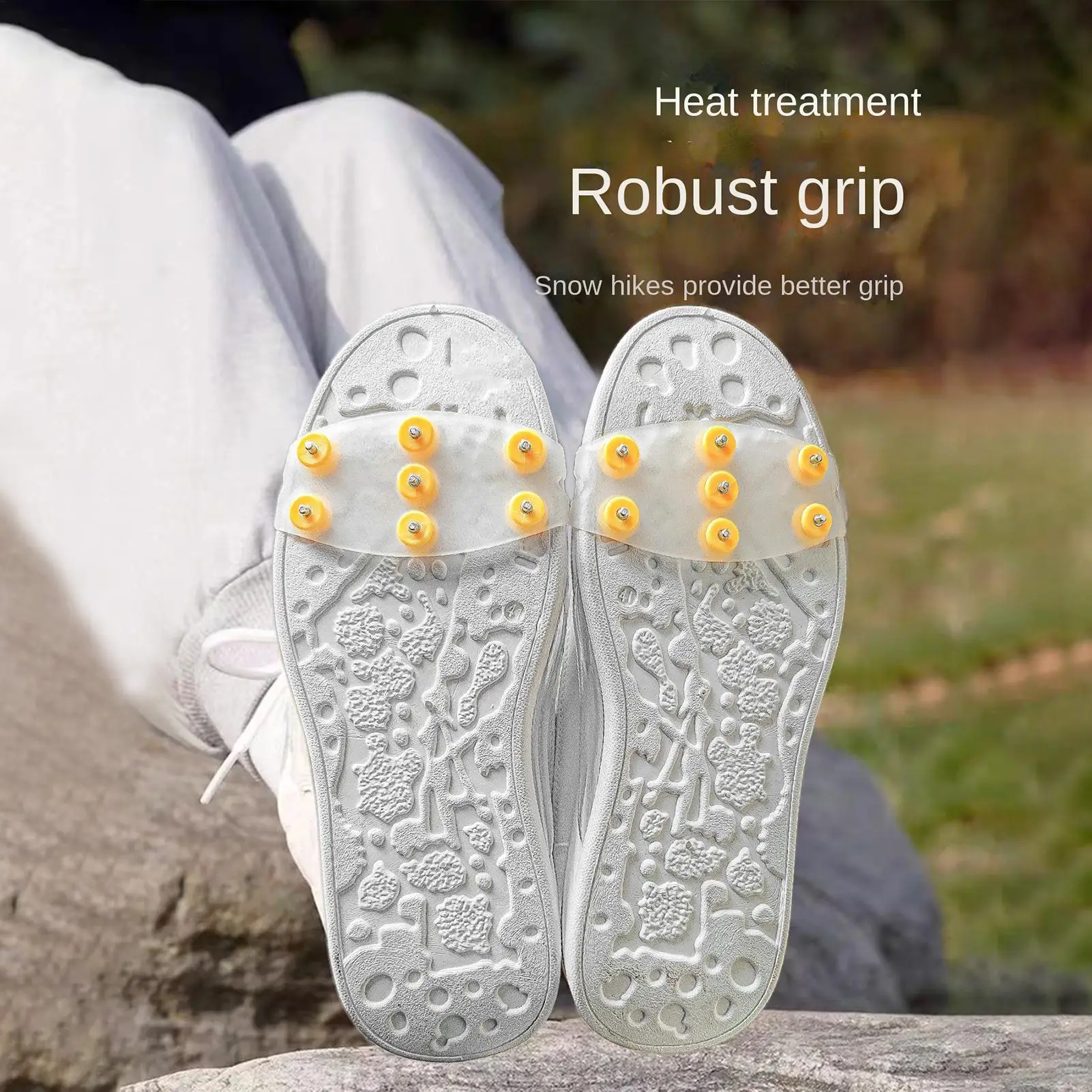 

Противоскользящие ледоступы на 7 зубца для обуви и ботинок, сверхпрочные противоскользящие шипы для зимних походов, прогулок, бега, обеспечения безопасности на улице