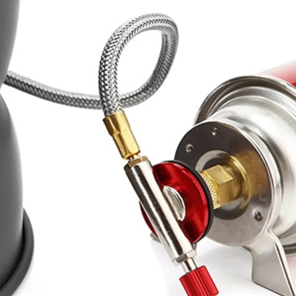 

Stainless Steel Adapter For Camping Stove With Stable Tripod Support For Outdoor Cooking Connecting Gas Canisters To Stove Heads
