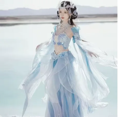 

Hanfu Groen Rood Zomer Kostuum Vrouw Chinese Traditionele Oude Jurk Oosterse Prinses Jurk Elegantie Tang Dynastie Danskleding
