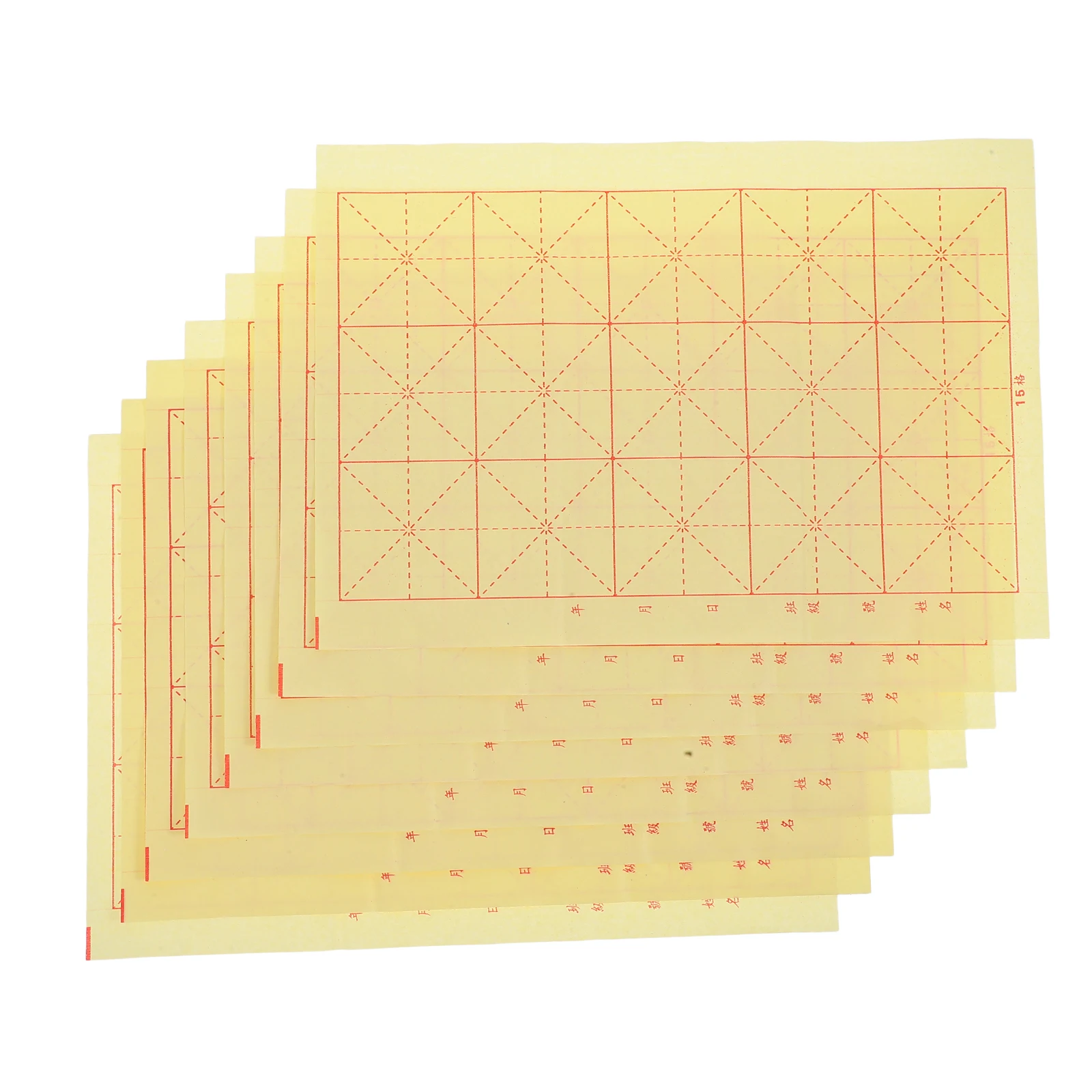 

200 Pcs Calligraphy Practice Paper Rice Xuan Paper Sheets for Beginners Ideal Home School Chinese Japanese 20 Sets