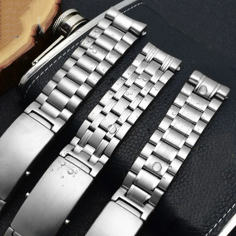 High Quality Solid Stainless Steel Watch Strap For Omega Watch Band Seahorse Super Series Men\'s  Bracelet 18mm 20mm 22mm