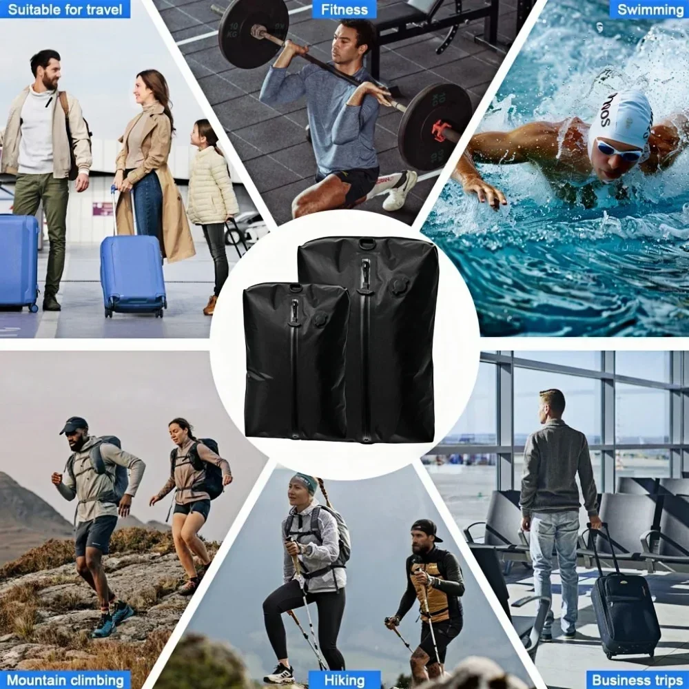 17L-34L حقائب ظهر مفرغة للسفر حقيبة تخزين قابلة لإعادة الاستخدام قابلة للطي حقيبة ضغط خارجية مع مضخة هواء لحقائب السفر والأمتعة