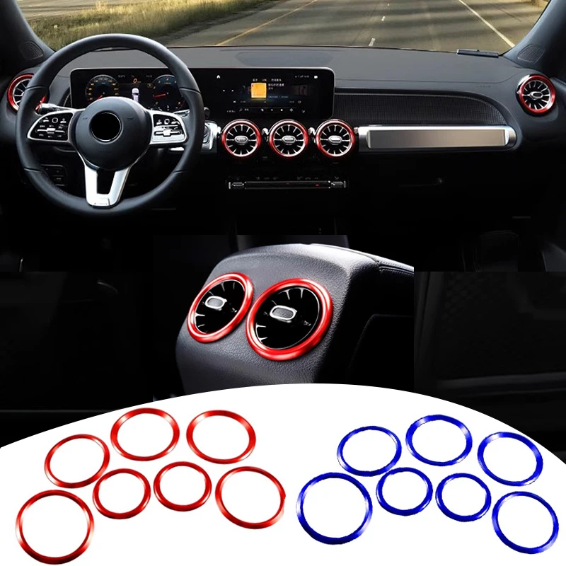 Auto Klimaanlage Air Vent Outlet Ring Abdeckung Trim Aufkleber Fit Für Mercedes Benz EINE GLB GLA CLA B W177 W247 X247 Zubehör