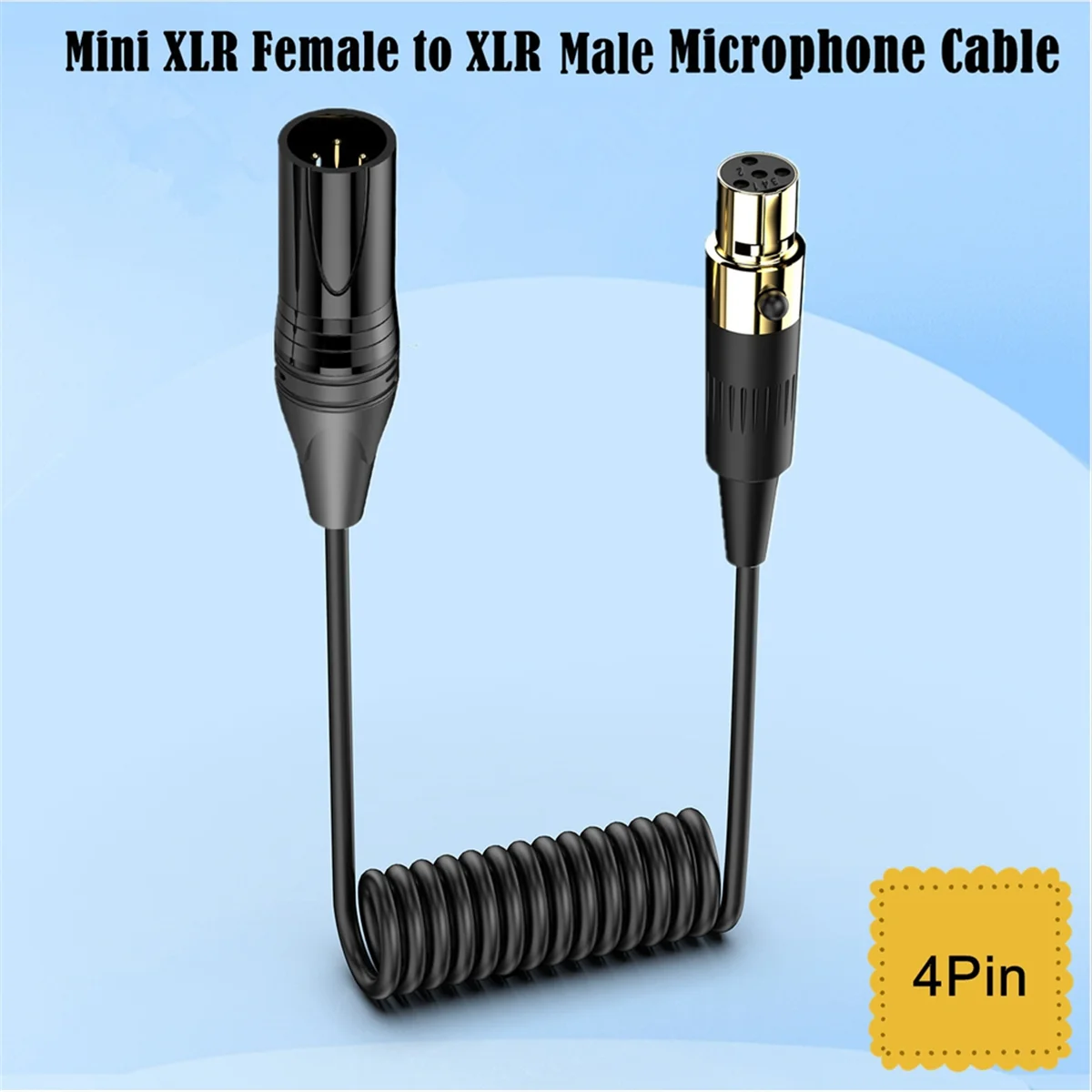 

Efficient XLR 3Pin Male to Mini XLR 4Pin Female Amplifier Audio Mixer
