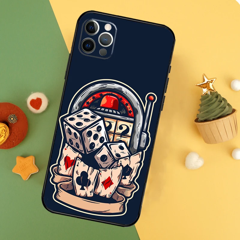 Casino Gambling Cover For iPhone 16 15 14 13 12 11 Pro Max Plus Mini 7 8 X XS Max XR Phone Case