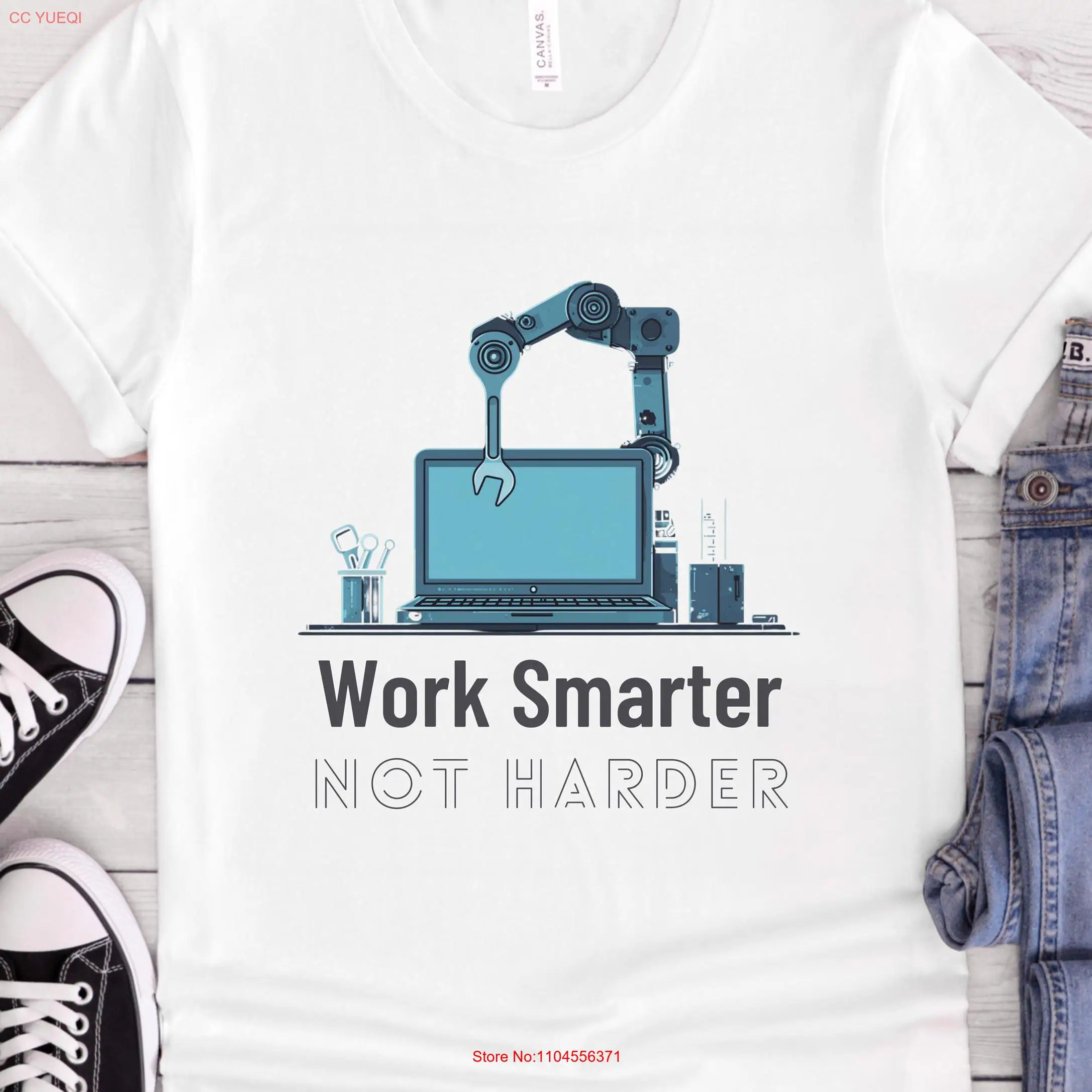 

Work Smarter Not Harder T Shirt Inspirational Tech for Men and Women Motivational Remote Worker Productivity