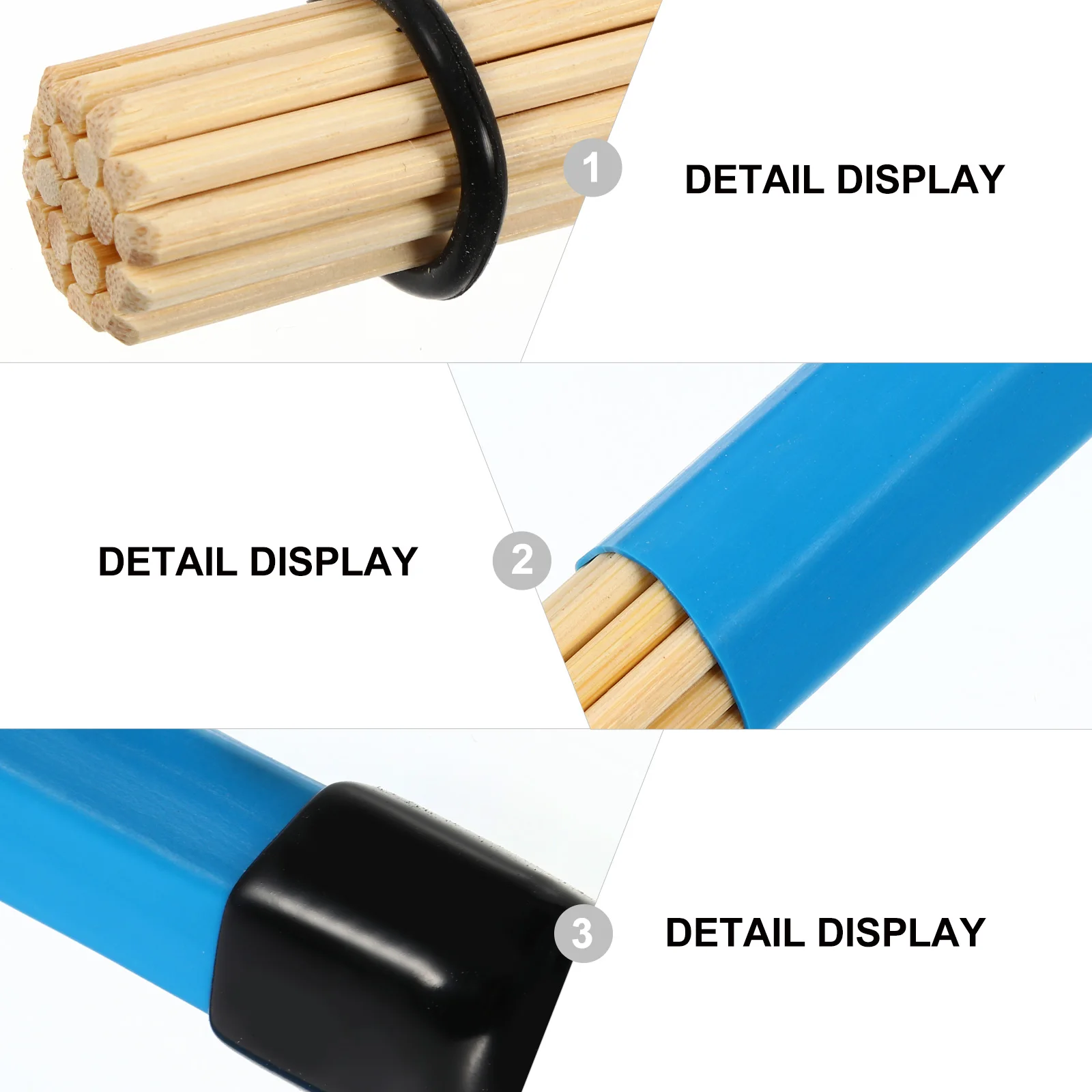 

Premium Bamboo Drumsticks Non-Slip Wooden Drum Sticks Durable Comfortable For Blue Rack Jass Maple Percussion