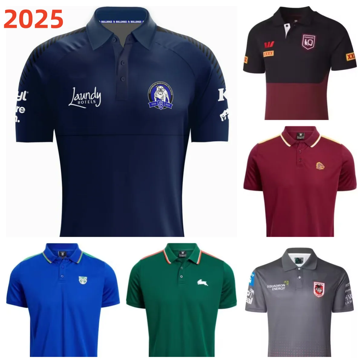 2025 QUEENSLAND MAROONS/BRISBANE/NEW ZEALAND WARRIORS/BULLDOGS/SOUTH SYDNEY RABBITOHS/ST GEORGE ILLAWARRA DRAGONS POLO SHIRT