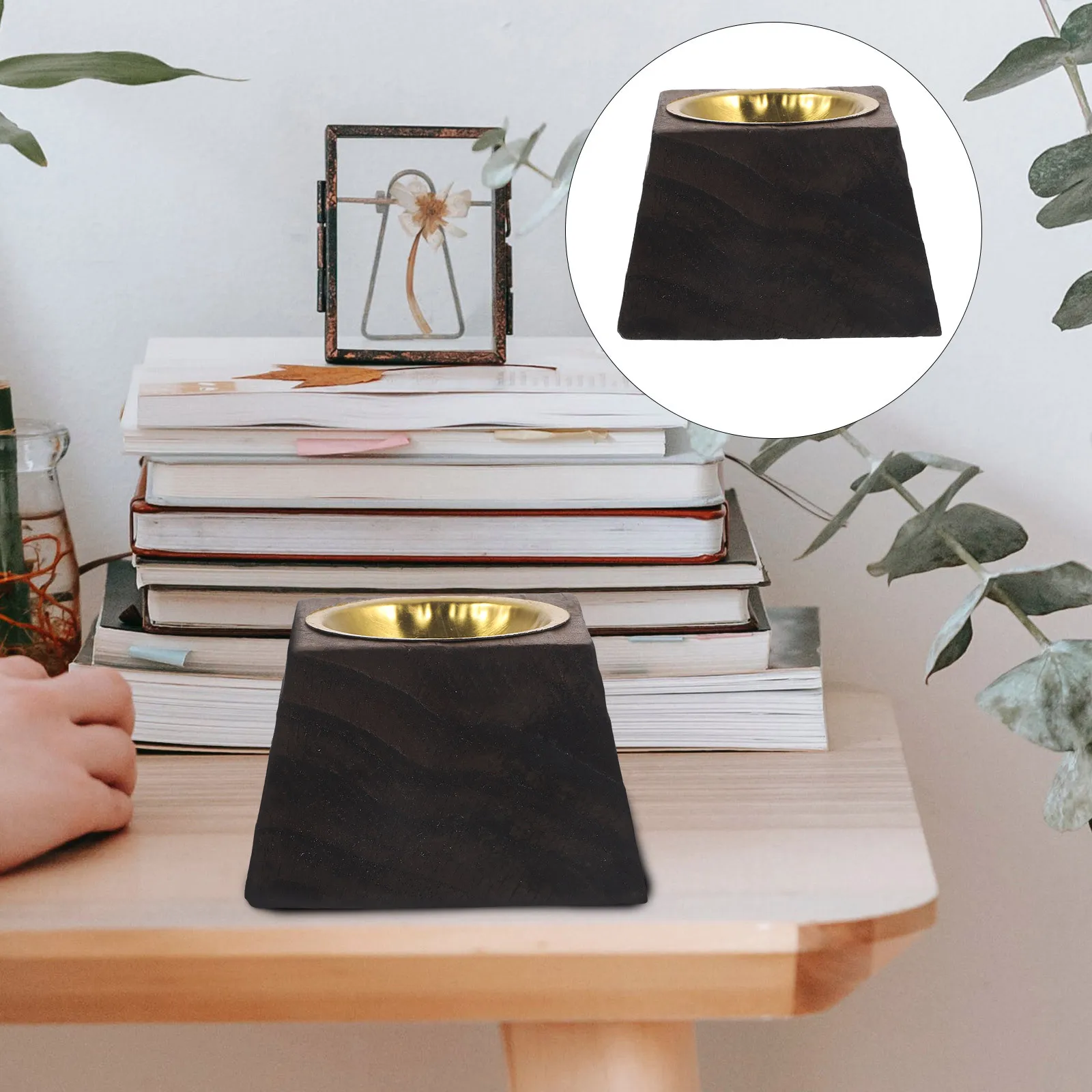 

Retro Wooden Incense Burner Aroma Cone Incense Brick Holder Home Office Tea Room Living Room Aromatherapy Censer