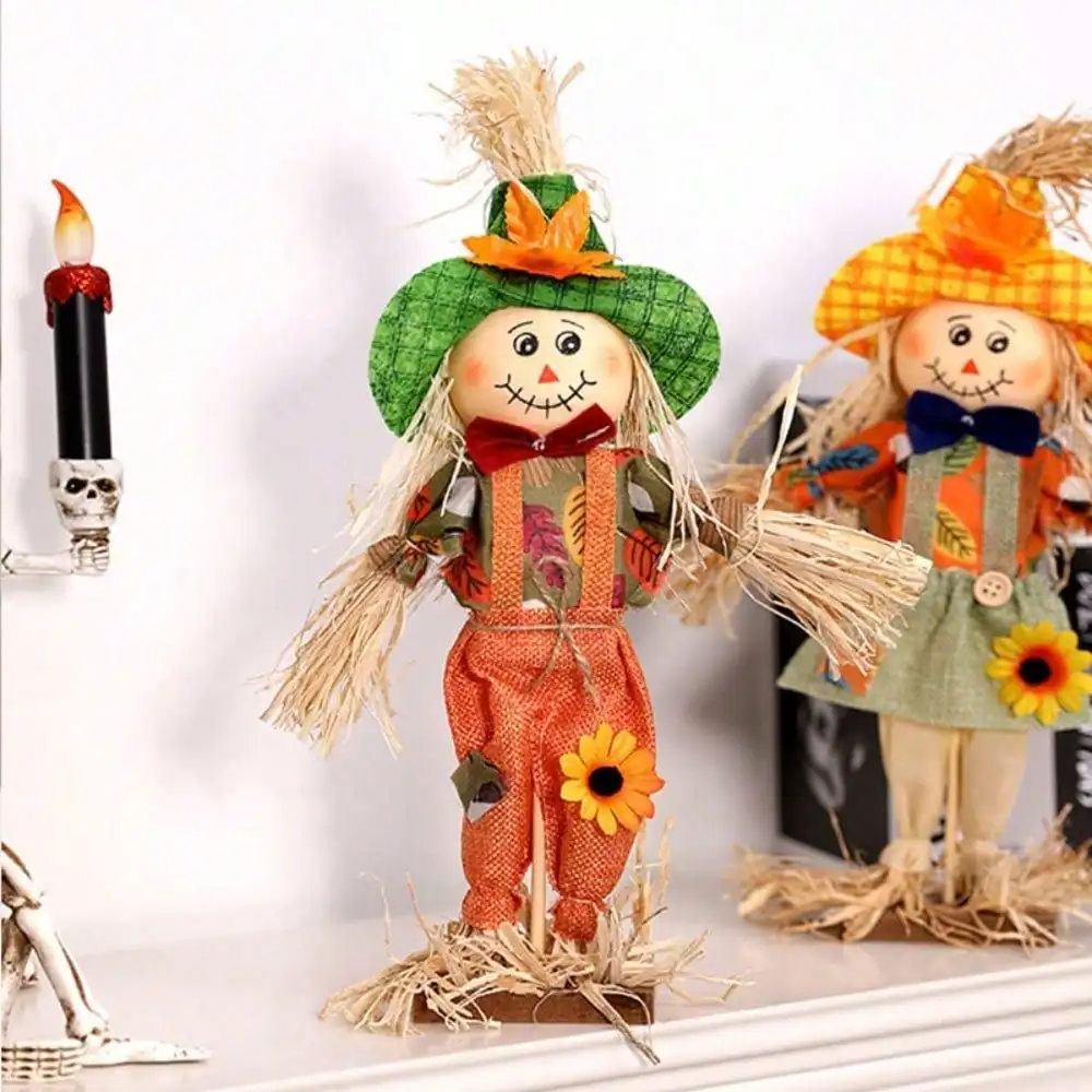 Halloween Decoration Pumpkin Witch Scarecrow Ornament Ghost Festival Ghost House Window Bar Scene Decoration Props and Supplies