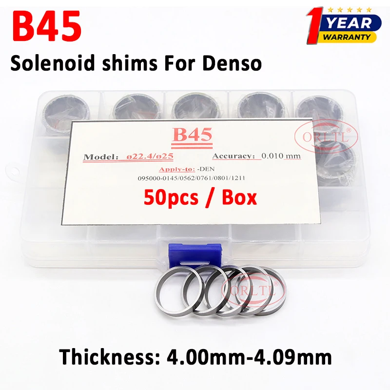 

New B45 Shims 4.00 - 4.09 mm For Denso Injector Solenoid Valve Adjustment Shims 50pcs / Box
