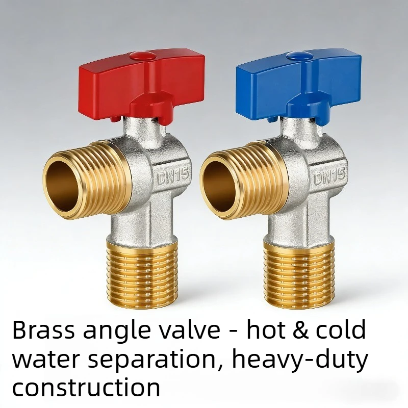 Heavy Duty All Copper Angle Valve Large Flow 4 Points Water Heater Triangle Valve One In One Out