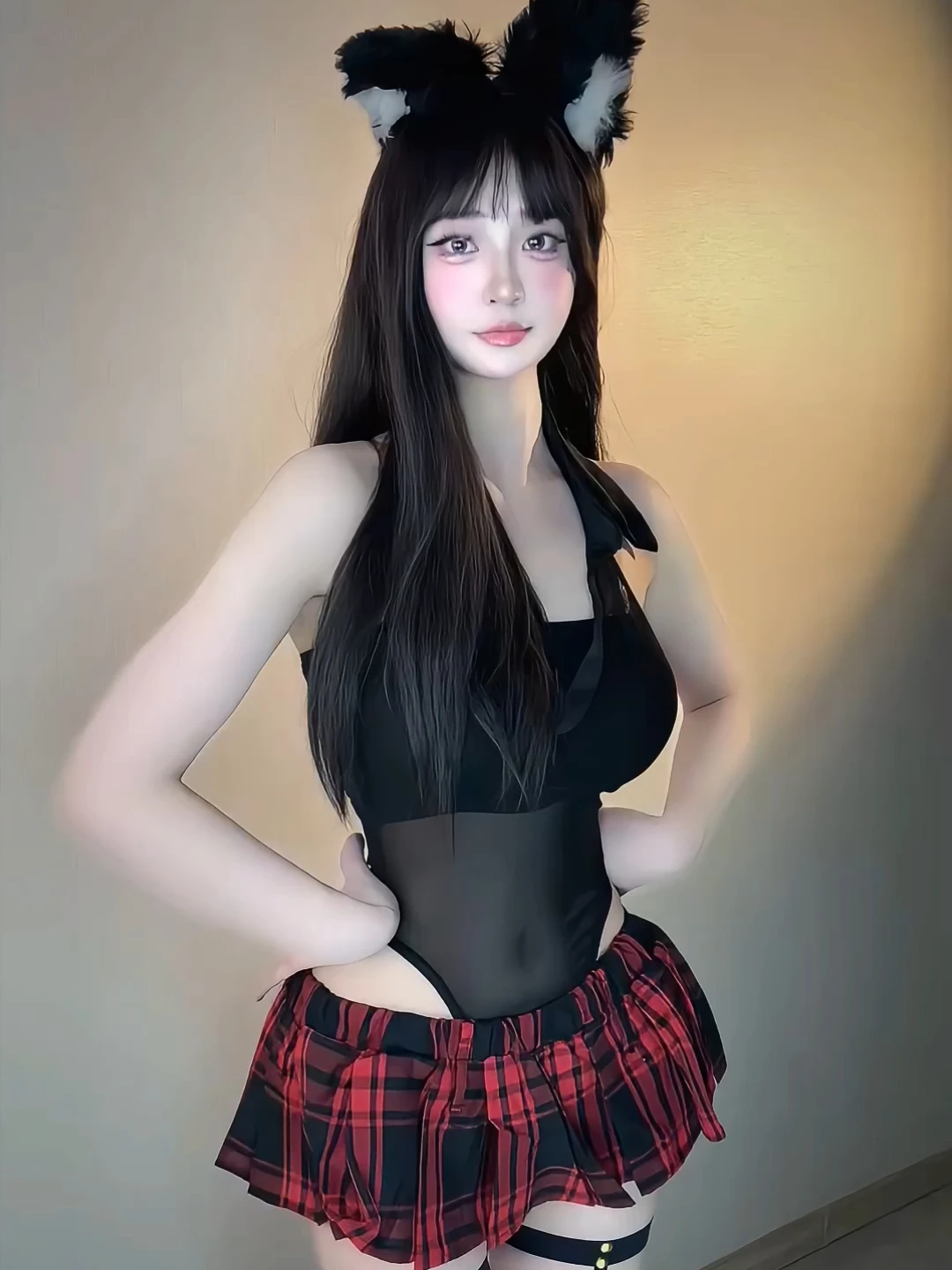 セクシーなスクール風チェック柄ビキニセット、ハイウエスト、またはスカート、透明なVネックワンピーススーツ、若い女性のための夏のファッション