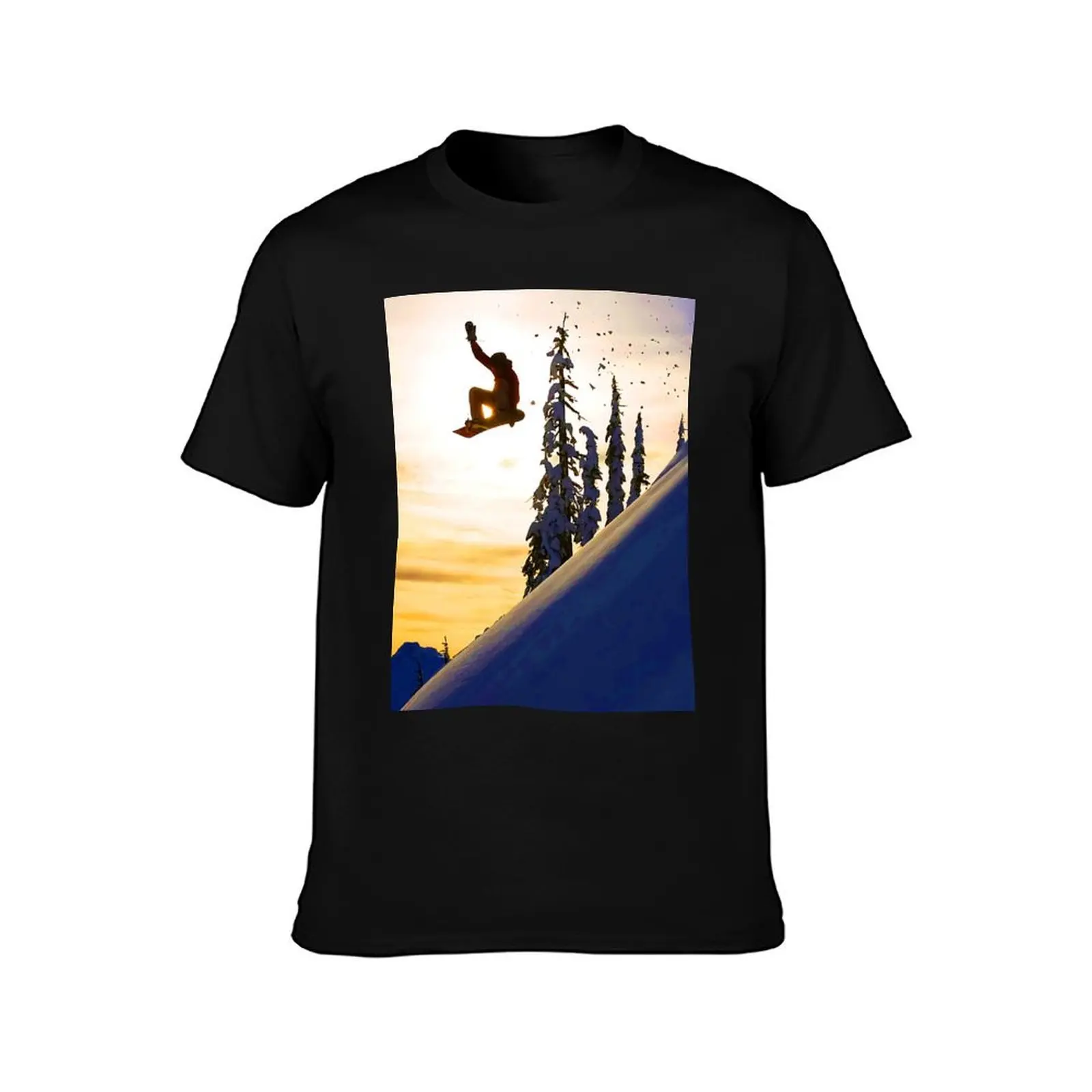 Snowboard Jump T-Shirt Work Basic Short Sleeve Top T-Shirt