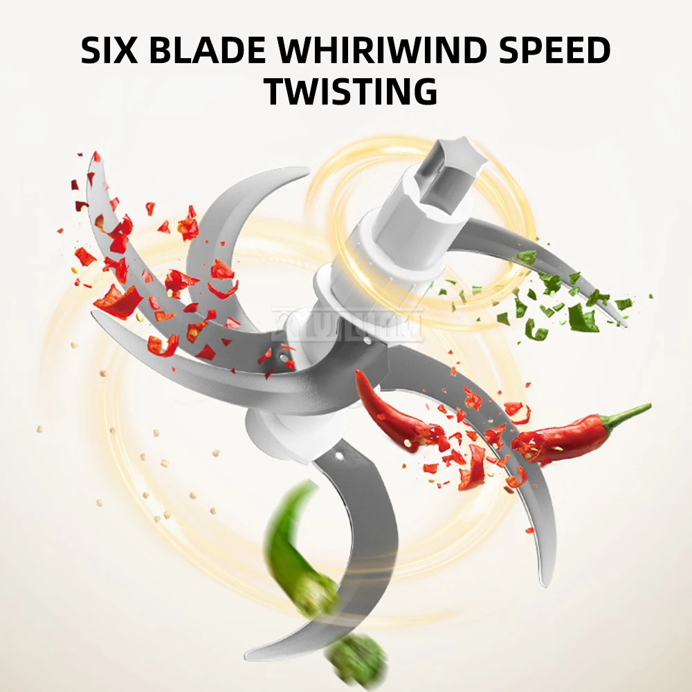 

Мощный кухонный комбайн для приготовления мясных начинок: мясорубка, блендер, миксер, кухонный прибор (электроприборы для кухни)